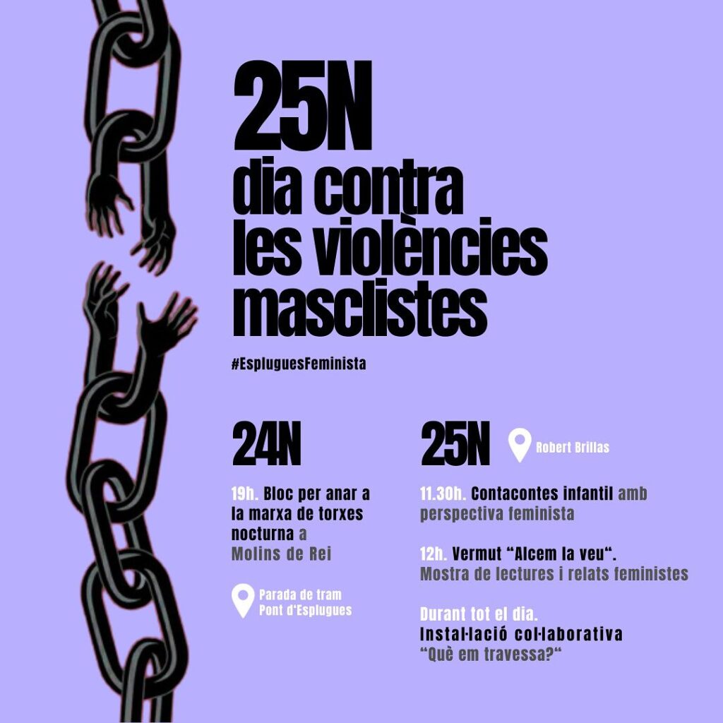 Programació 25N Assemblea Feminista Esplugues