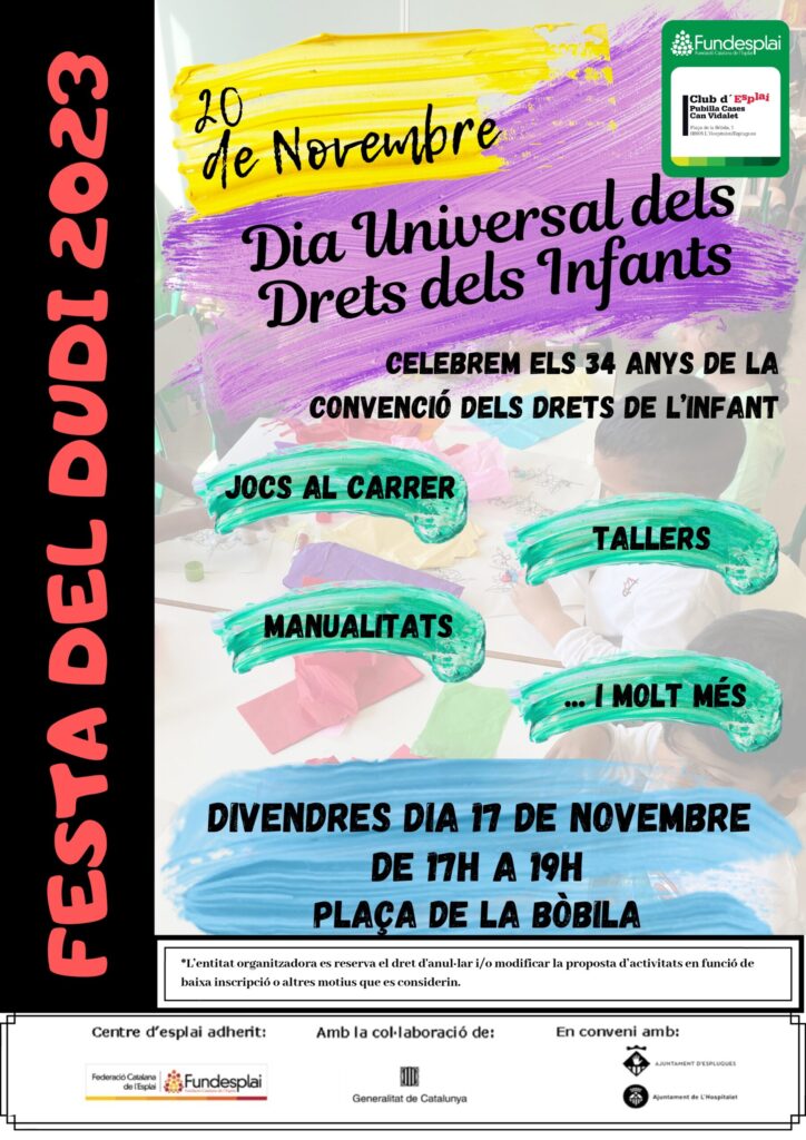 El Dia Universal dels Drets dels Infants ple d'activitats educatives i culturals a Esplugues de Llobregat