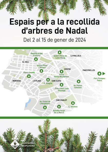 Recollida arbres Nadal 2023 Esplugues de Llobregat