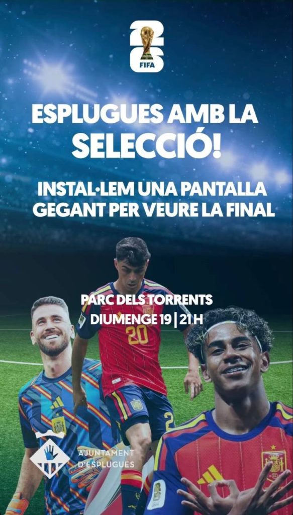 Esplugues instal·larà una pantalla gegant per seguir la final del Mundial